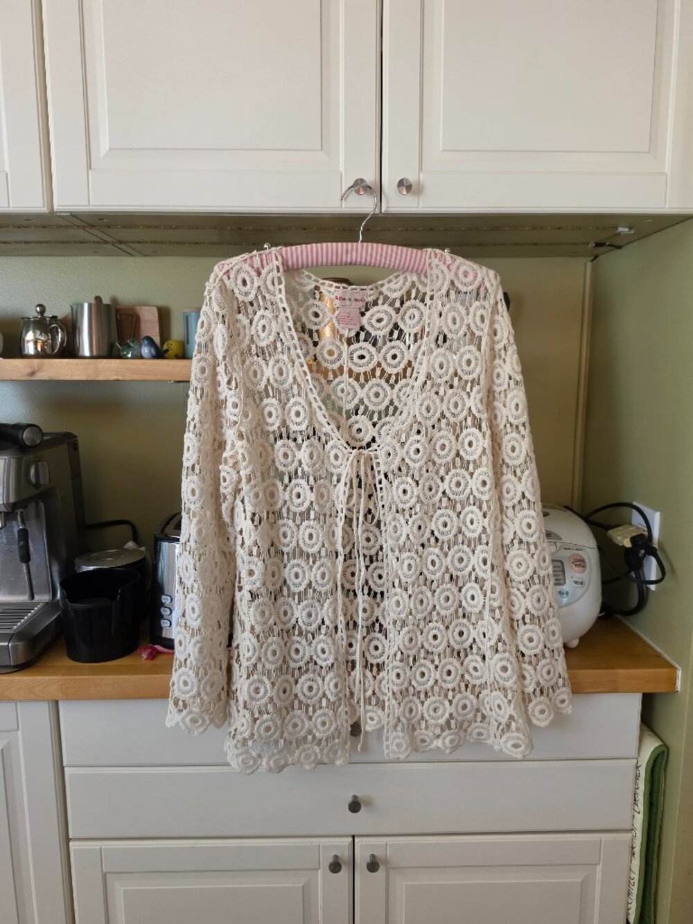 NWOT - Toffee Apple crochet knit cardigan - perfect for summer !